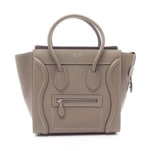 Celine Luggage Shopper Tote Bag Brown Leather